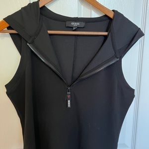 Guess Front Zip Hoodie Tank Dress